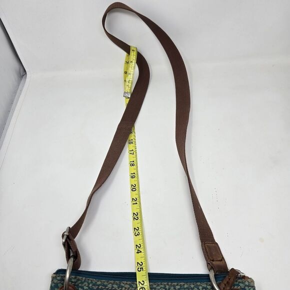 FOSSIL Key Per Crossbody Shoulder Bag Coated Canvas Adjustable Strap Y2K - Picture 16 of 16